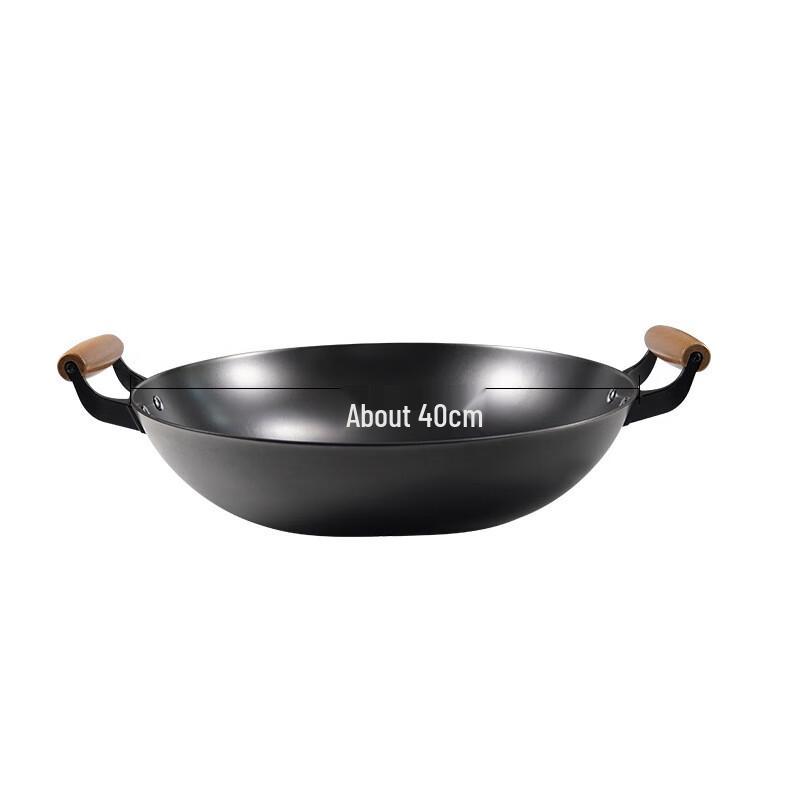 Kejiaxiang Zhangqiu Cast Iron Flat-Bottom Wok