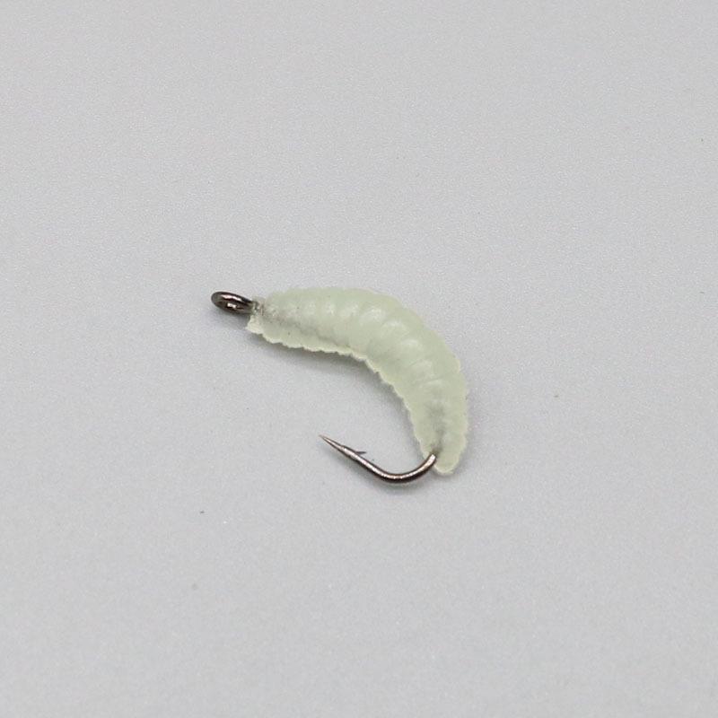 Bionic Mealworm & Maggot Soft Bait Set with Hook - 20mm, 0.45g