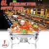 6L Square Buffet Stove Chafing Dish Buffet Stoves Caterer Food Warmer Burner Tray Wedding Party Stainless Steel Buffet Stove