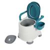 Bedside Commode Chair for Seniors Wider Armrests Soft Padded Anti Slip PU Backrest Bedside Toilet Chair with Soild Potty Bucket