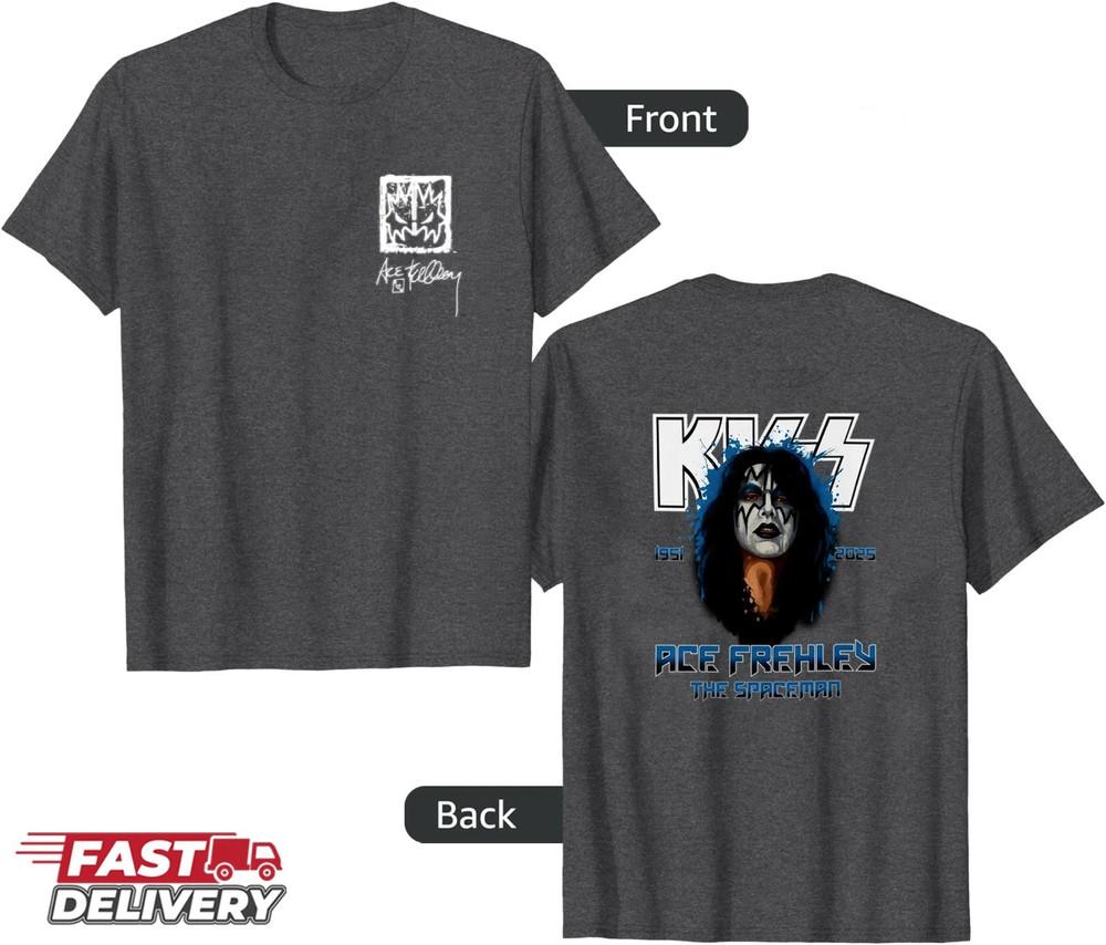 

Memorial Ace Frehley 1951-2025 Cotton Dark Heather S-5XL T Shirt EN749 Unisex T-Shirt XXXXL