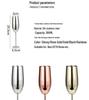 304 Stainless Steel Cocktail & Champagne Goblet, 250ml Metal Wine Glass for Bar & KTV.