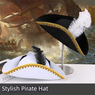 Stage Performance Pirate Hat Carnival Party Vintage Design Cosplay Pirate Hat Comfortable Costume Party Pirate Cap Photo Prop