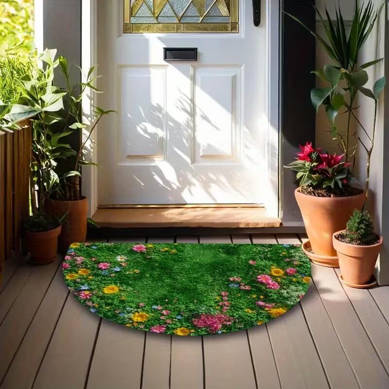 

1pc Featuring a Lush Green Grassland with Vibrant Flowers in Shades of Yellow, Pink, Blue, and More. It Creates a Lively Atmosphere Reminiscent of a Fashionable home decorati