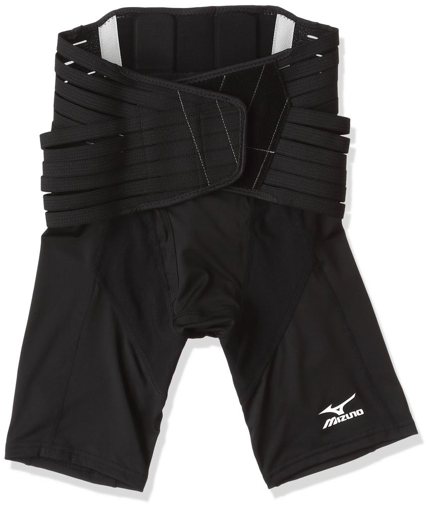 Mizuno BioGear Golf Waist Support with Size XL To Japanese Size 52JJ5A90 Spats, Men's, Black, (equivalent 2L),