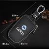 Car smart key case cover key wallet keychain shield shape Pendant ring for Lancia ypsilon delta musa nera thema STRATOS Y Phedra
