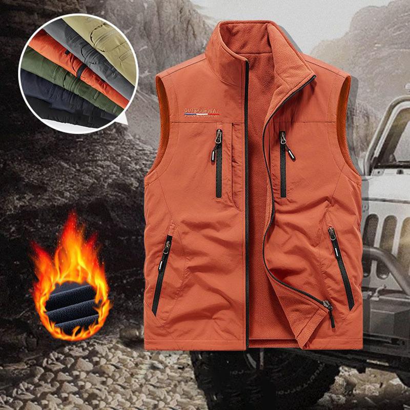 Outdoor-Sport Freizeit Fitness Laufen Plüsch Atmungsaktiv Trendige Weste Modisch Winddicht Herren Warme Weste