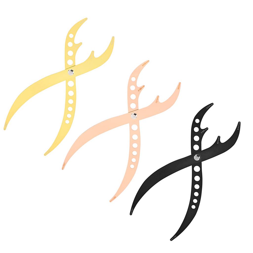 3 ks Šablona na obočí Měřítko Opakovaně použitelné Nástroj pro měření polohy při microbladingu obočí pro domácí cestování