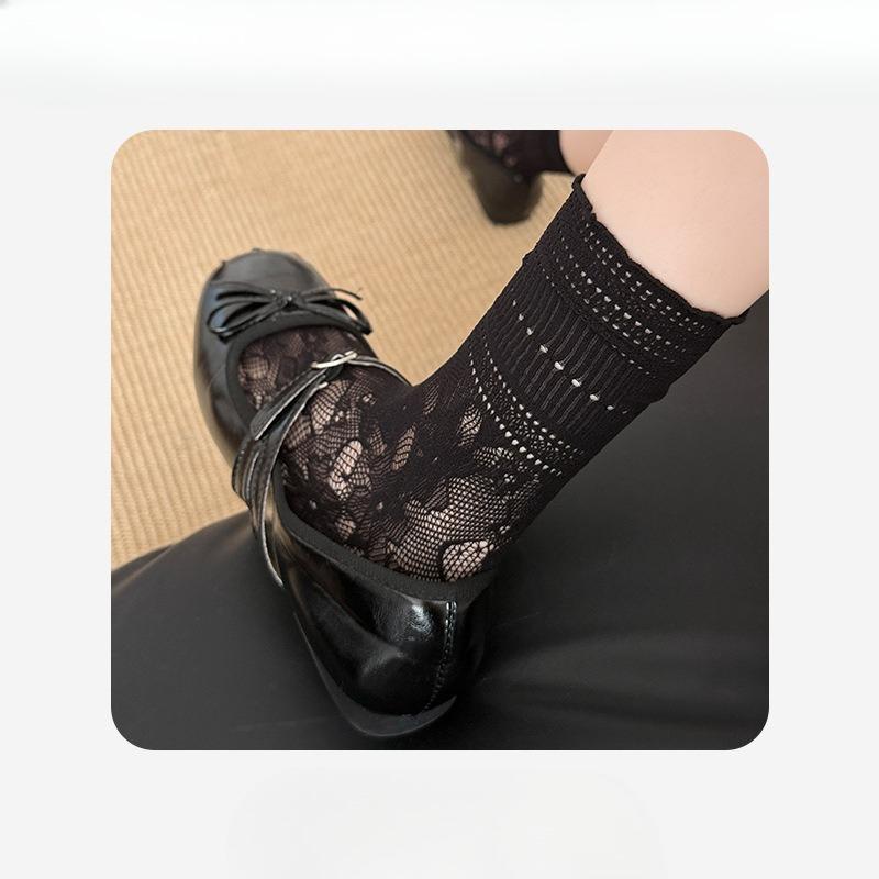 Female Summer Thin Lace Lace Ice Ice In The Cylinder Pile Socks