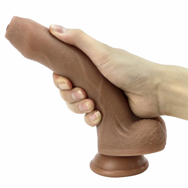 Sıvı Silikon Maruz Kalan Glans Sünnet Derisi Sahte Yumuşak Penis Eğlenceli Seks ile Sahte Penis Kadın Mastürbasyon Cihazı Orgazm Yetişkin Ürünleri