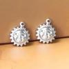Fashion Gold Filled 925 Sterling Silver Sun Flower  Charms for DIY Permanent Jewelry Making