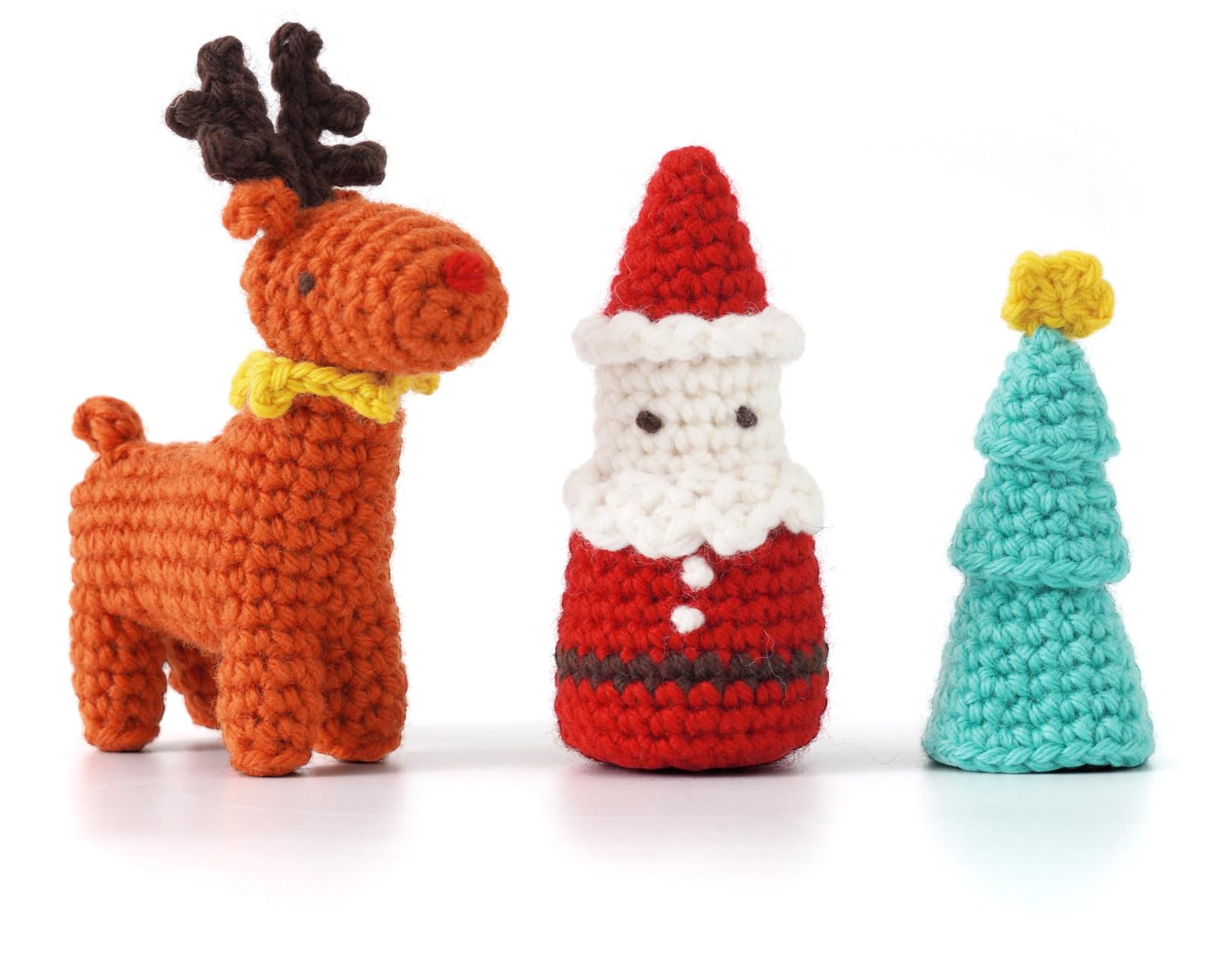 

Набор для вязания из необработанной шерсти Рождественский амигуруми #T24-1