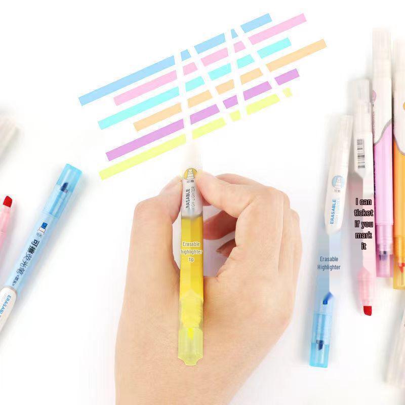 Dual-Ended Erasable Multicolor Highlighter for Students