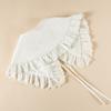 Royal Style Cotton Fake Collar Shawl Wrap Hollow Out Floral Lace Ruffled Trim Necklace Pointed  Lapel Blouse Dropshipping