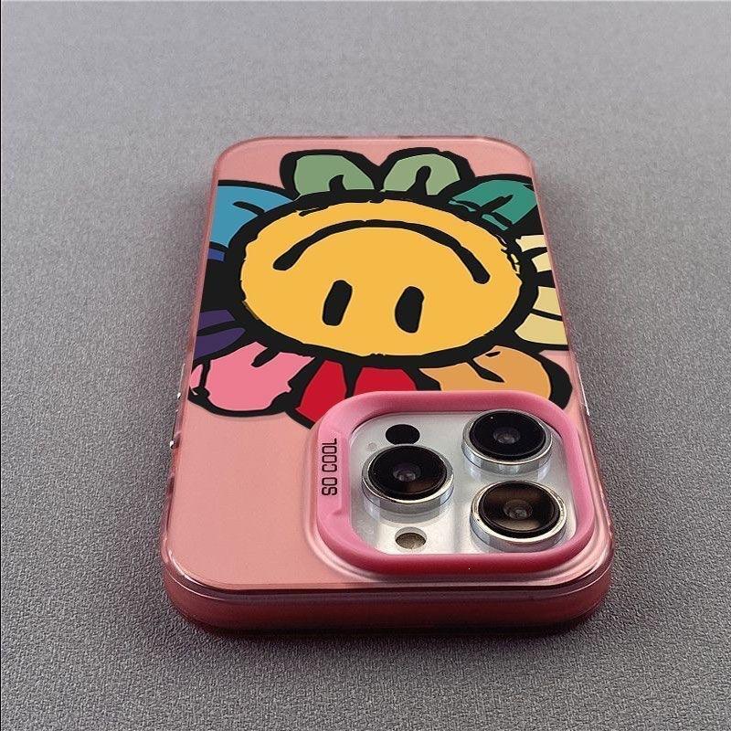 Apple 15promax for 13 creative 15pro personality 12 color silver color sunflower iPhone phone case