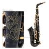 Eb Alto Saxophone Brass Lacquered Gold E Flat Sax 82Z Key Type Woodwind Instrument with Cleaning