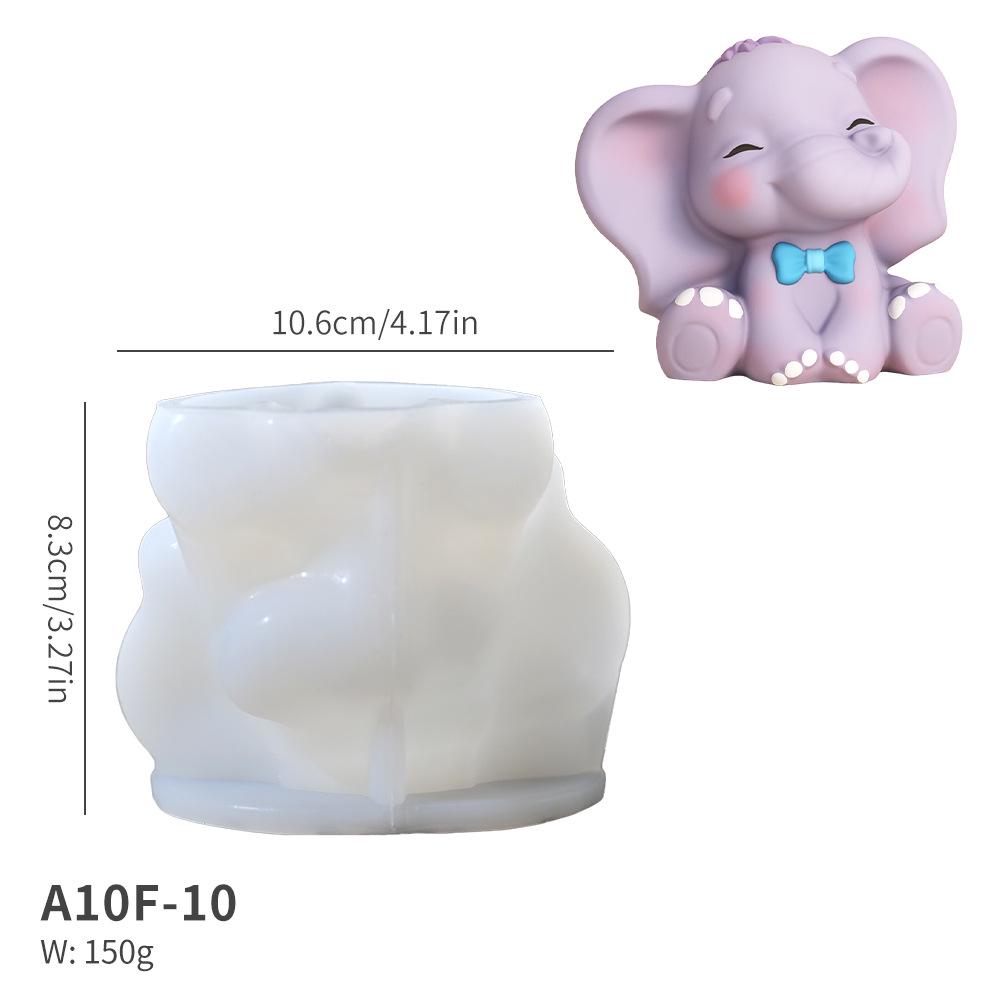 3D Large Baby Elephant Candle Silicone Mold for DIY Party Favors and Home Decor