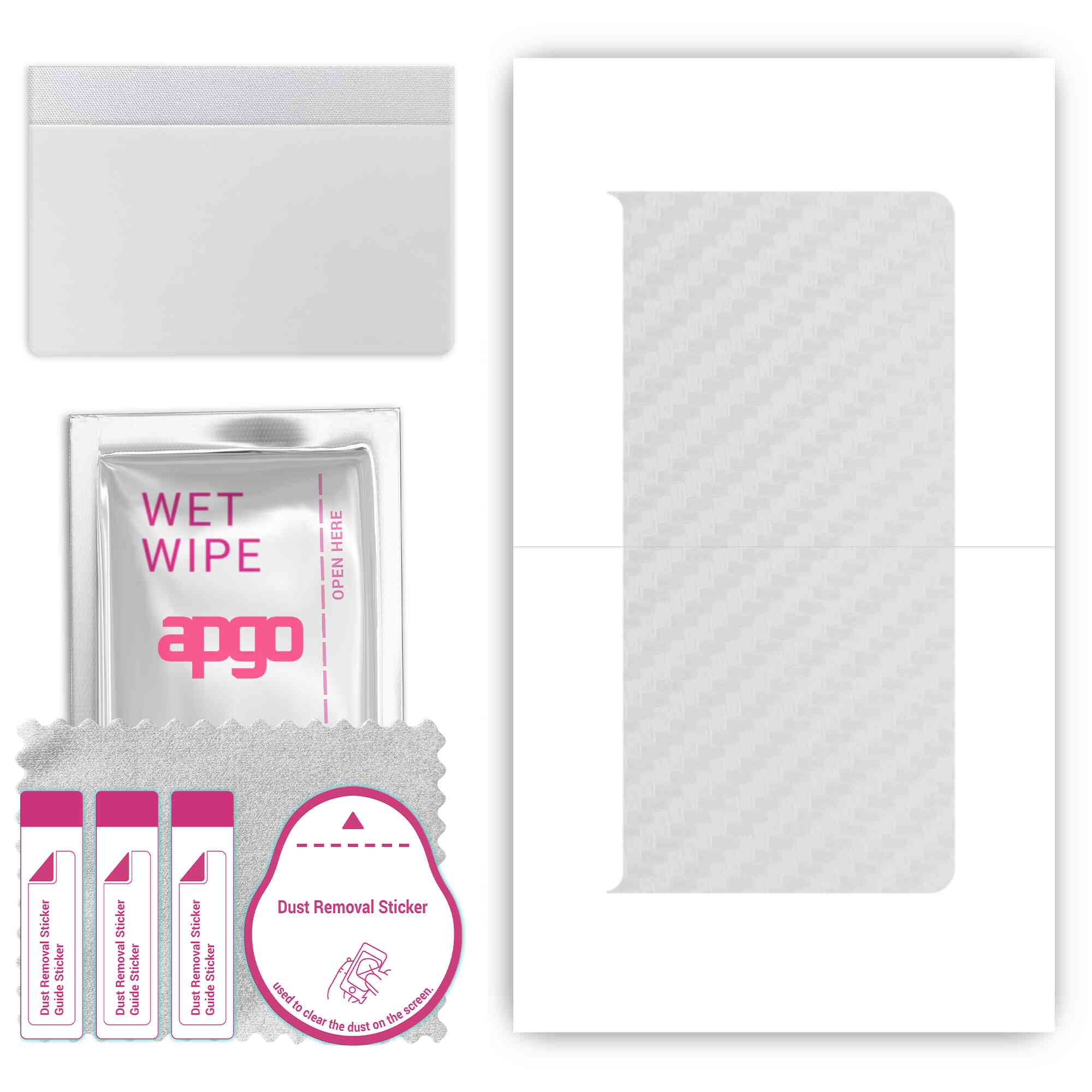 

apgo Protective Skin Sticker for the back compatible with Lenovo Tab Extreme, Wrap Film, Foil, Vinyl - Pattern Transparent Carbon