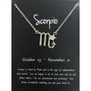 Constellation Card Pendant Clavicle Chain Twelve Constellation Necklace Constellation Necklace