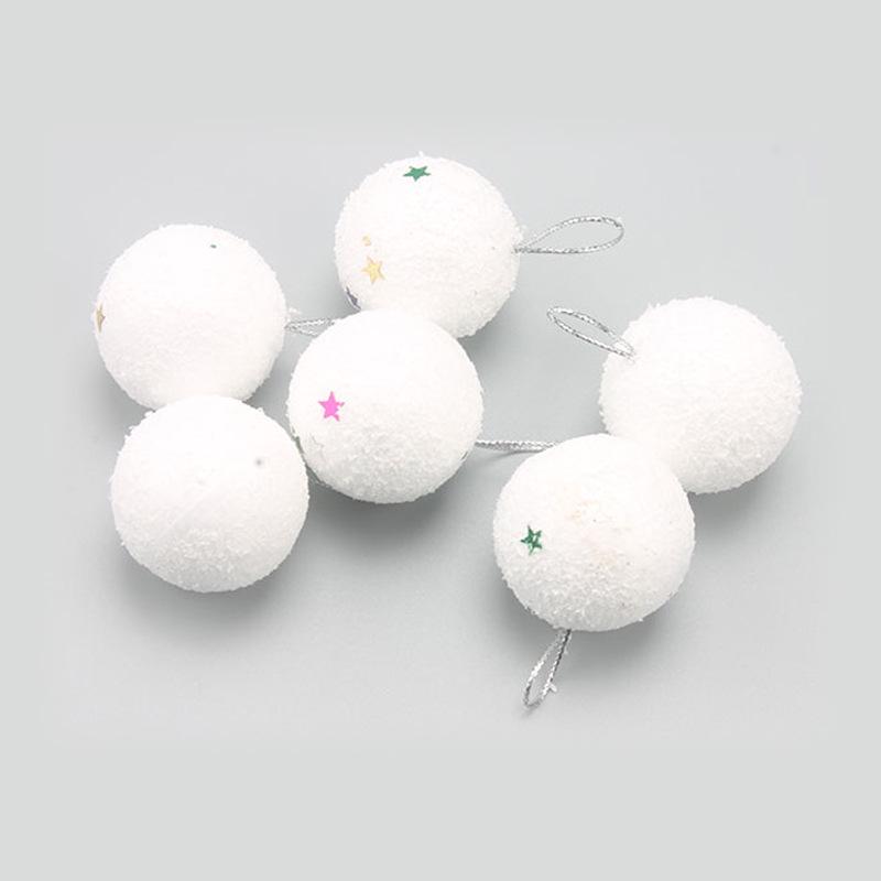 Pack of 6 Snow Globe Christmas Tree Decoration Balls, 4cm 4cm