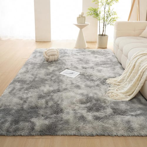 AYO Rug, Carpet, Shag Rug, Thick, Washable, Memory Foam Rug, Living Room Rug, Nordic Style, Fluffy, Non-Slip, All Season (Light Gray, 200*300cm)
