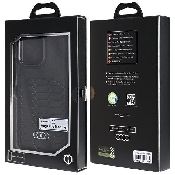 Audi Synthetic Leather Magsafe Iphone 13 Pro Max 6.7 Czarny/Black Hardcase Au-Tpupcmip13Pm-Gt/D3-Bk