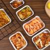 10Pcs Rectangle Aluminum Foil Trays Non-Stick Baking Pans Food Grade Bbq Bowl For Air Fryer Oven Baking Cooking Kitchen Tool