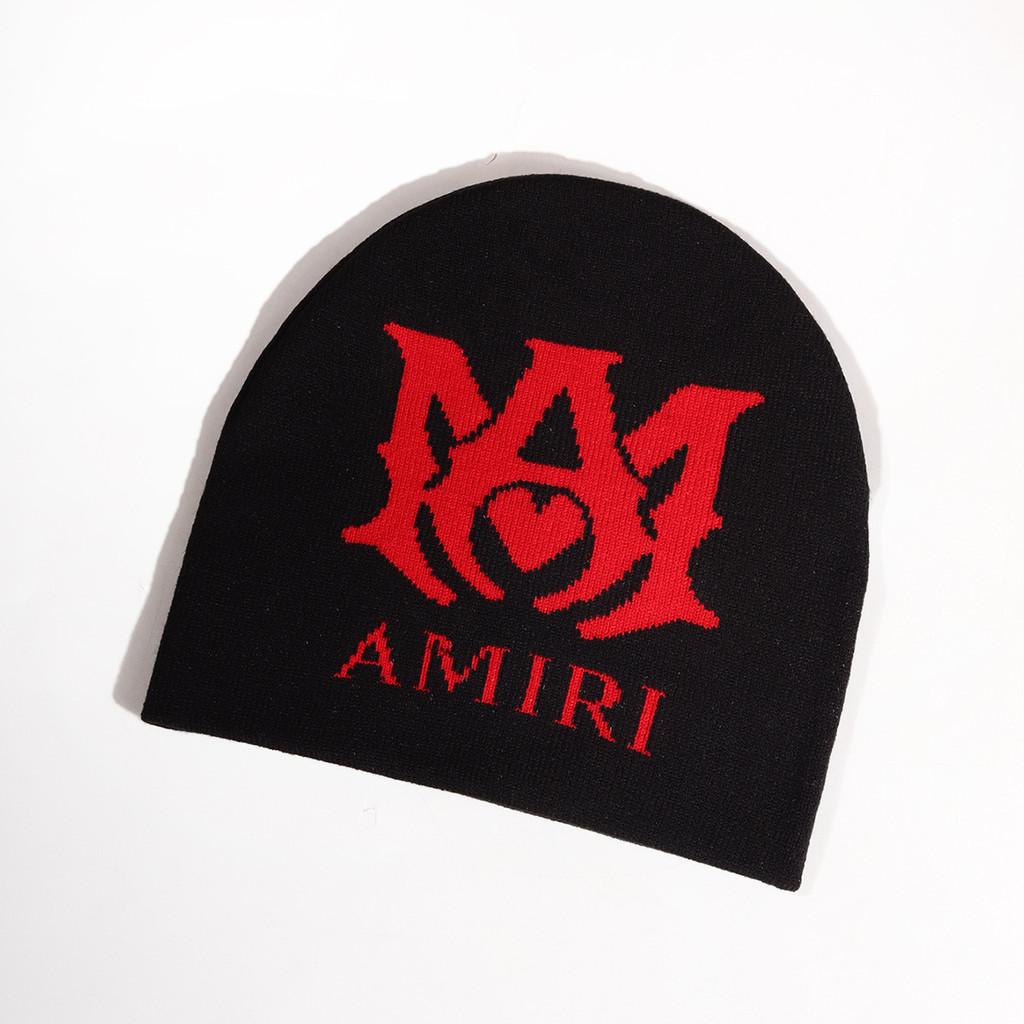 Letter Amiri Pattern Knitted Cap Beanie Hat Fashion Casual Outdoor Gift Warm