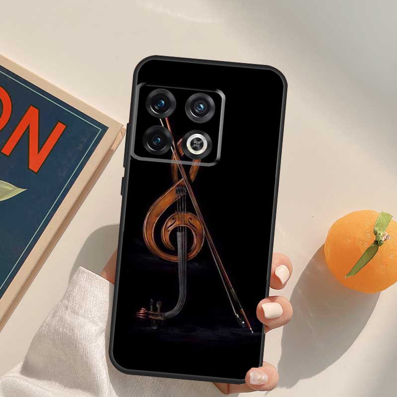Elegant Violins Bow Sheet Music Case For OnePlus 15 13 12 11 13R 12R 10T 8T 13T OnePlus Nord 5 CE 3 2 4 Lite N20 N30 Cover
