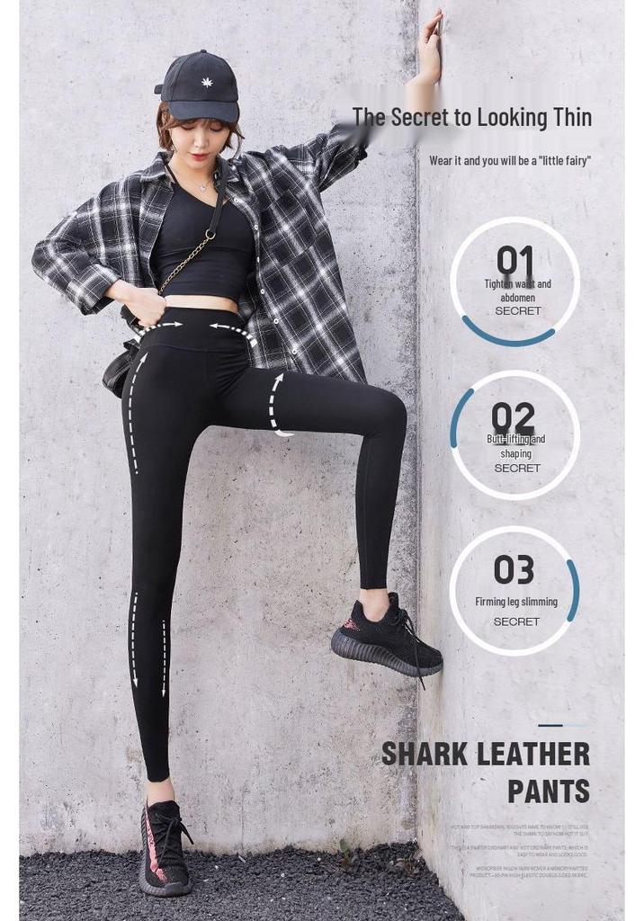 Peach Shaping High-Waist Yoga Leggings - Women's Elastic Hip-Lift Fitness Pants