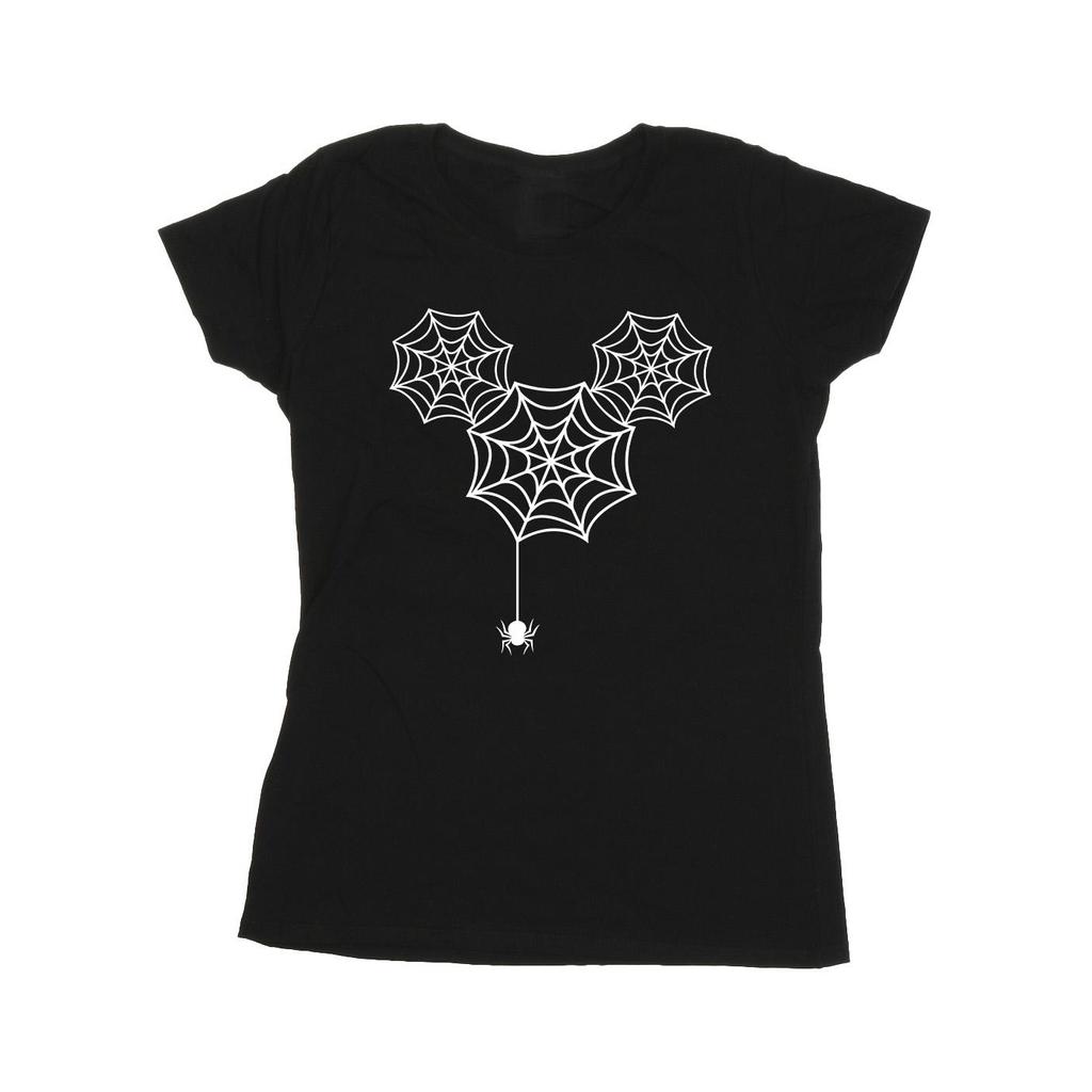 Disney Womens/Ladies Mickey Mouse Spider Web Head Cotton T-Shirt
