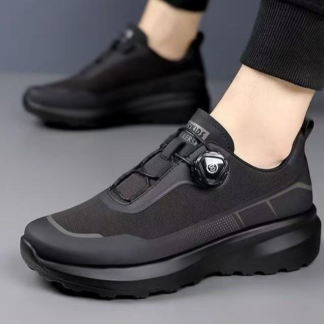 Herren Weichboden FreizeitsportSchuhe Dicke Sohle Papa Schuhe Drehknopf Atmungsaktiv Verschleißfest
