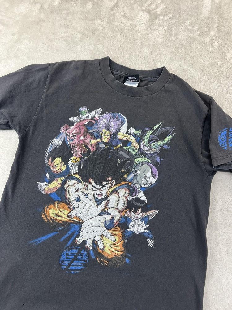 Vintage 2000s Dragon Ball Z Goku Vegeta Shirt Mens Small Black Graphic Anime S