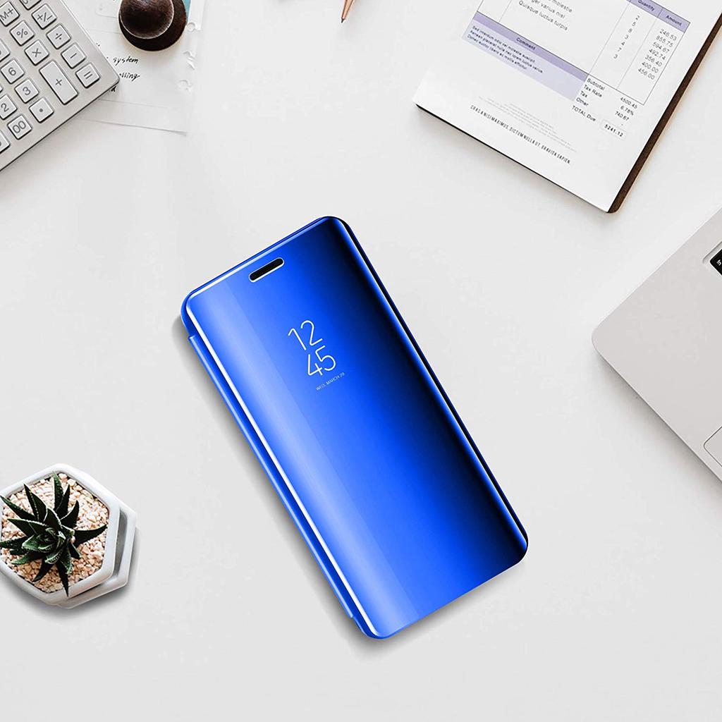 Luxusné tenké priehľadné puzdro Smart Mirror Case Magnetic Flip Stojan na telefón pre Huawei Samsung Xiaomi