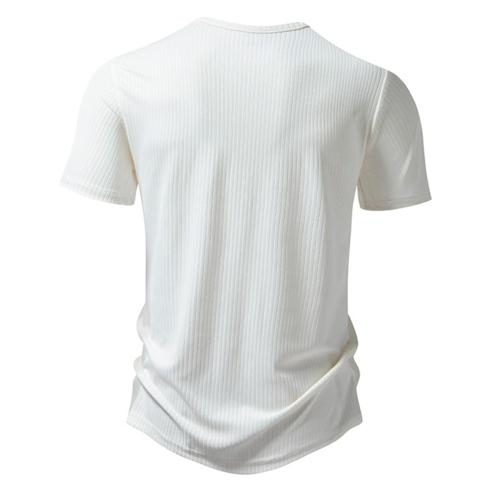 T-shirt a righe manica corta da uomo T-shirt estiva tinta unita da uomo Tendenze Top aderenti
