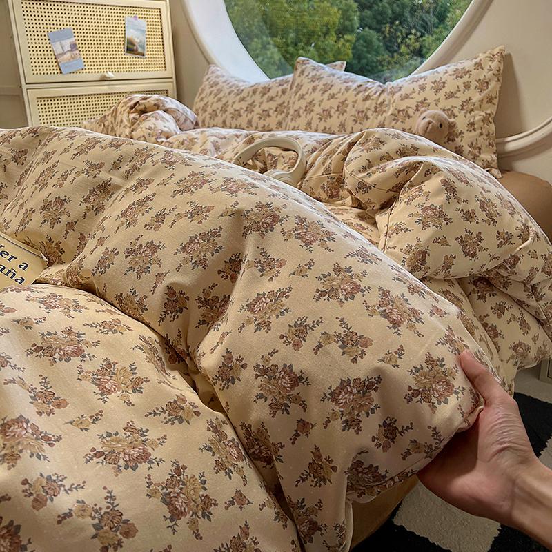 Floral Style Duvet Cover Soft Quilt Cover Single/Double/Queen Size Comforter Covers Girls Room Bedding (Pillowcase Need Order)