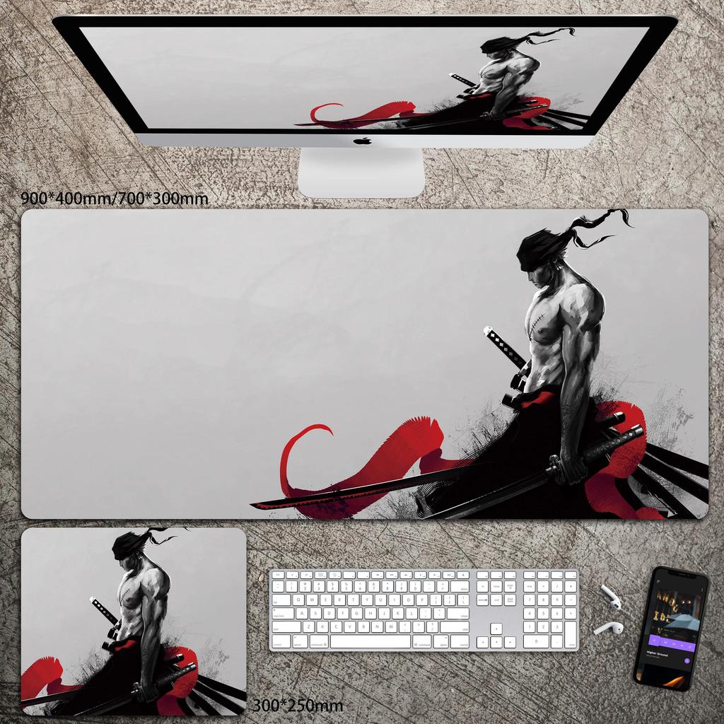 High Definition ONE PIECE Leather Mouse Pad Oversized Boys Animation E-sports Game Keyboard Pad Luffy Computer Desk Pad Non-slip Waterproof Mouse Pad