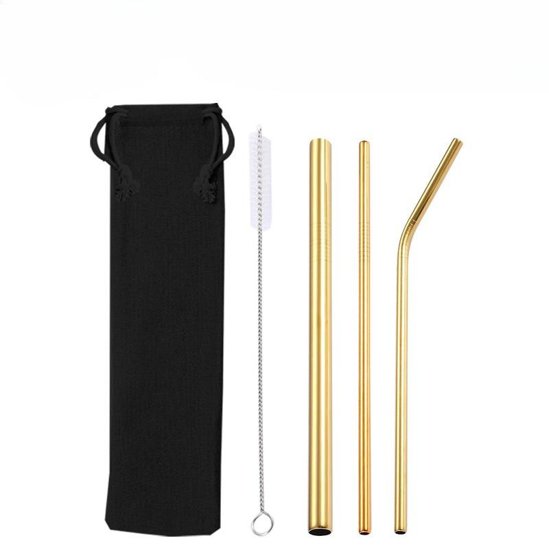Stainless Steel Straw with Clean Brush Replacement Straw Long Straws for Stanley 40oz Cup Thermos Water Bottle Rink Metal Straw