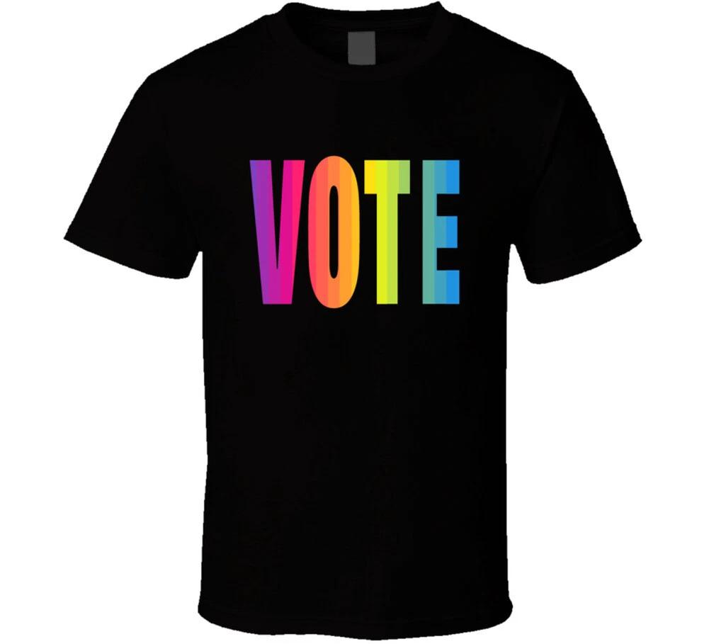 Rainbow Vote T Shirt 2XL