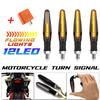 Motorcycle LED Turn Signals Light Amber Flasher Flowing Water Built Relay 12LED Turn Signal Lamp Motorcycle Flashing Lights