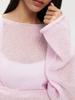 2025 Spring/Summer European-American Hollow Knit Sweater: Women's Thin, Large Round Neck, Trumpet Sleeve T-Shirt