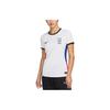 Einfarbige Marke Logo Rundhals T-Shirt Damen Oberteile Weiß DV3459-100