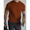 Men's Solid Color Slim-fitting Business Commuting Breathable T-shirt Trendy Foreign Trade Cross-border Wholesale
