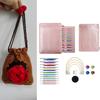 12Pairs Aluminum Alloy Tunisian Crochet Hook with Cable 3.0mm-10mm Interchangeable Circular Knitting Needle for Knitting