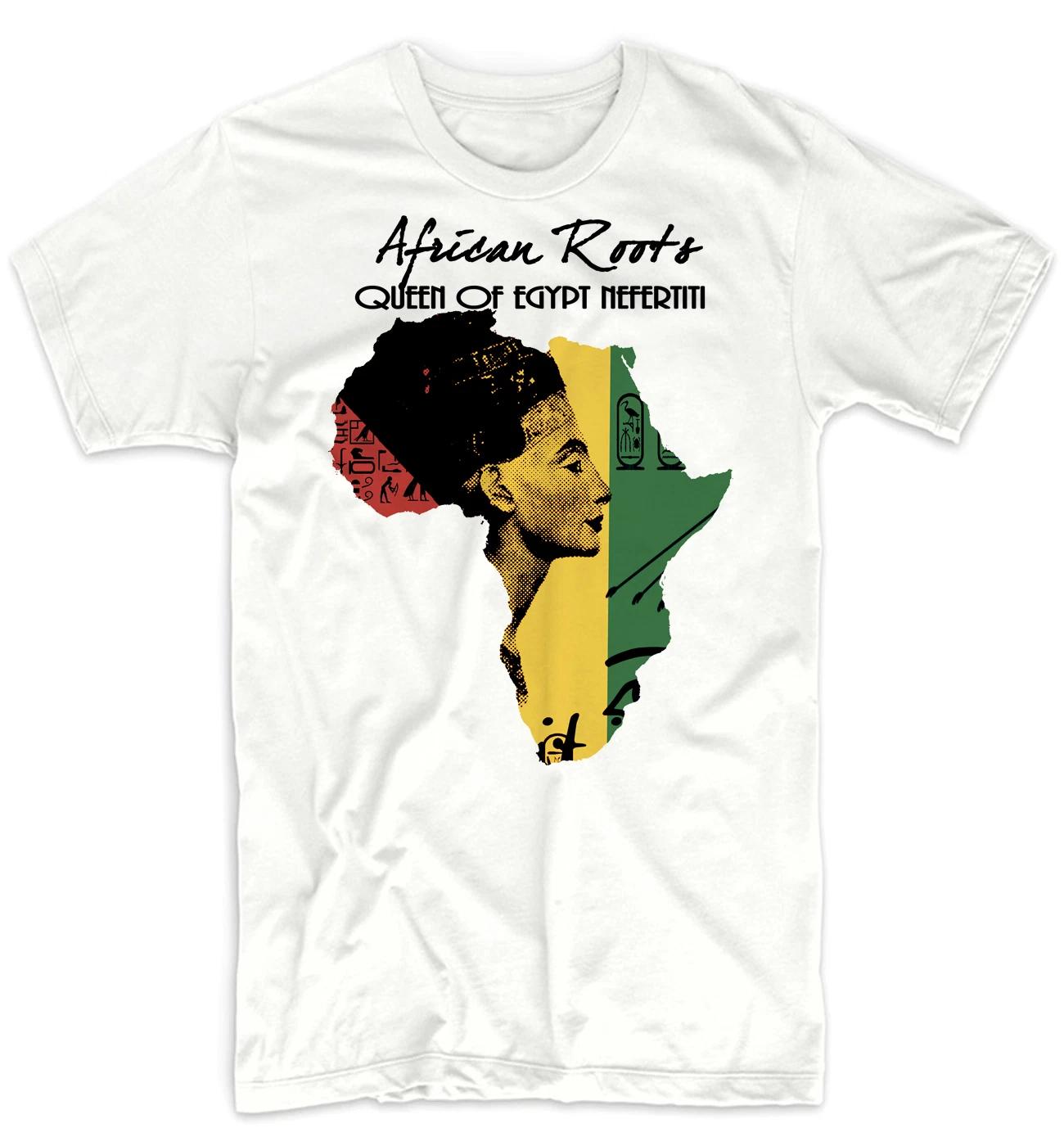 Africa T-Shirt, African Map, Black History, Rastafari, Reggae Cotton NEFERTITI 3XL