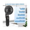 Portable Handheld Fan, USB Desk Fan Mini Electric Desktop Desk Fan Rechargeable Battery Powered Handheld Fan(Black)