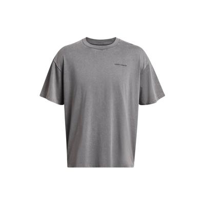 Letter Print Loose Crew Neck Short Sleeve T-Shirt Men Tops Silver-Gray 1385573-024