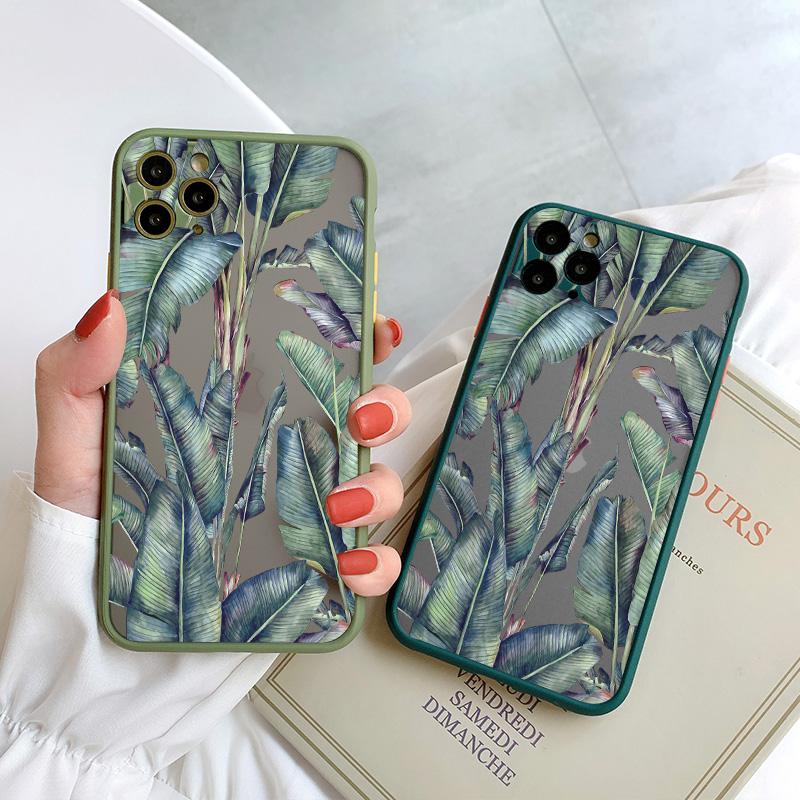 Palm tree Leaves Plant Flower Phone Case for iphone 17 16 15 11 12 13 14 Pro Max 14 Plus 7 8 Plus X XR XS Shockproof Cover Funda
