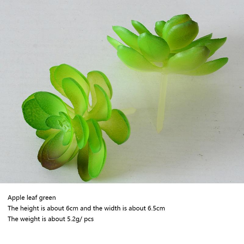 12pcs PVC Succulents Plants Green Faux Succulent Plant for Home Garden Small Bonsai Decor Flower Desktop Plants