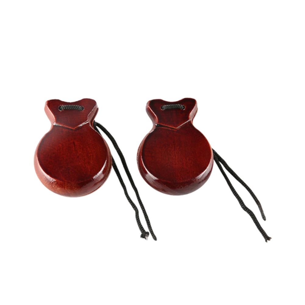 

2/4 шт. Деревянные испанские кастаньеты Пальцевые кастаньеты и веревка Традиционные кастаньеты для фламенко Перкуссионный инструмент Orff для начинающих коричневый